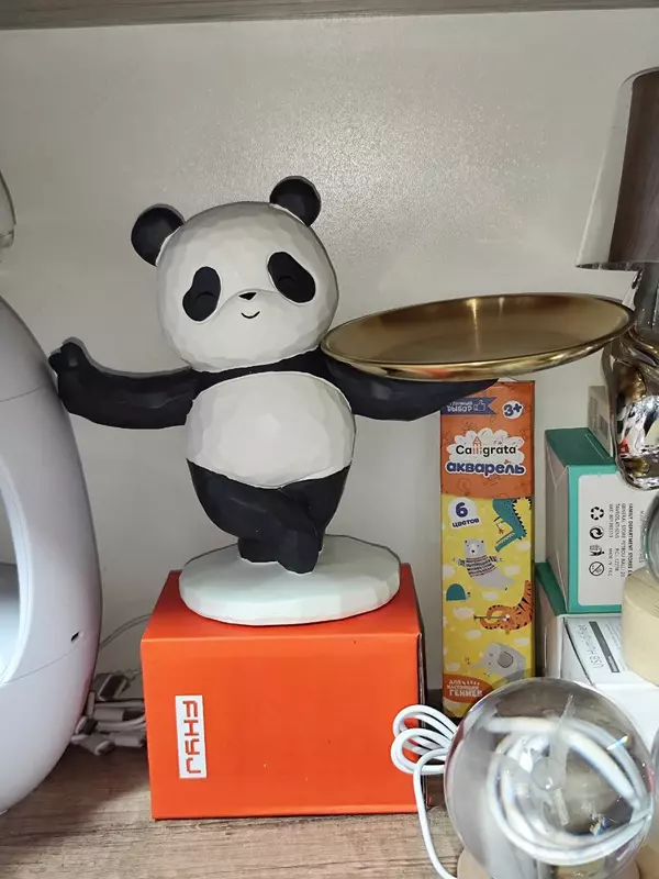 Статуя панды с подносом для декора - Фигурки