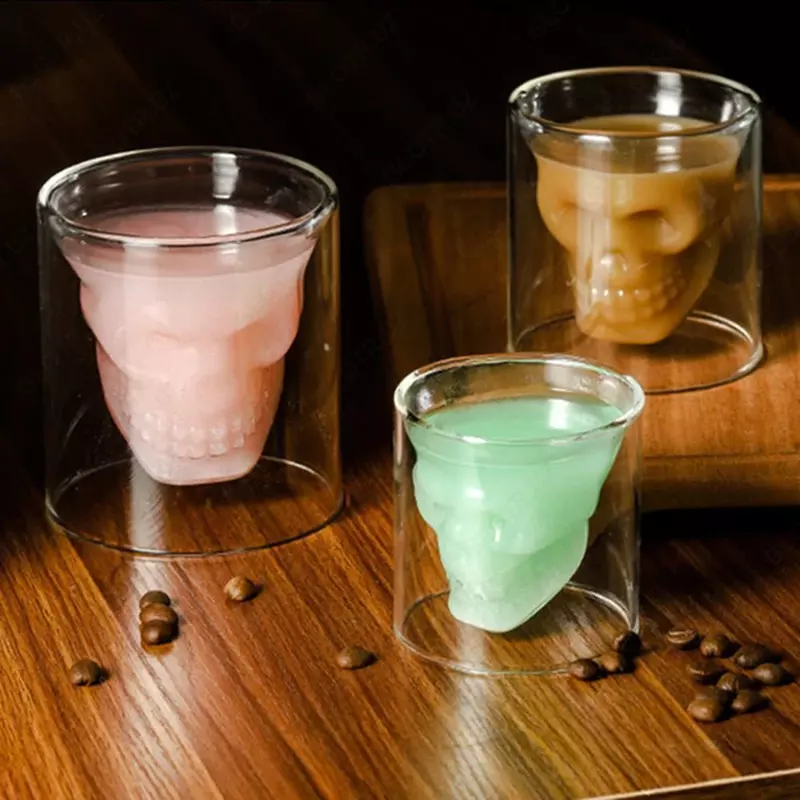 Термостакан Череп для виски - Стаканы