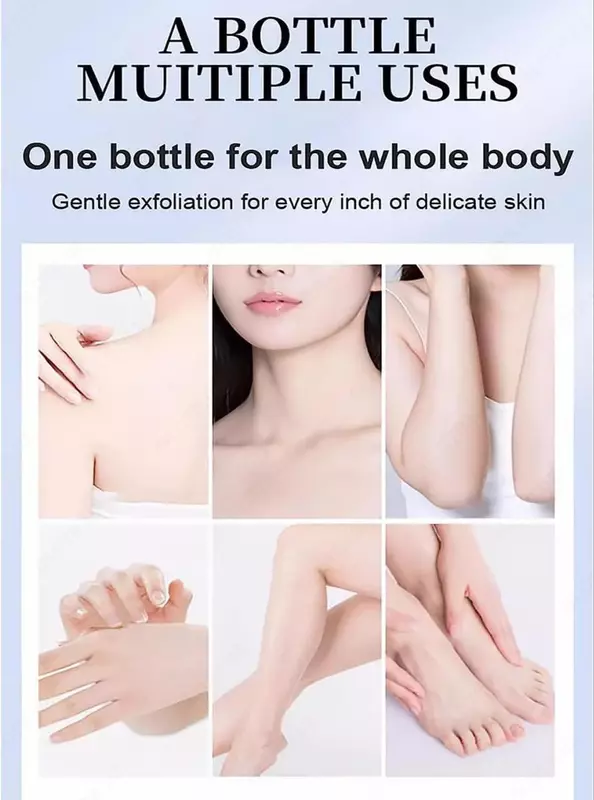 Мгновенный отбеливающий отшелушивающий гель для тела: крем с амидной глиной