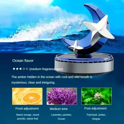 Автомобильный ароматизатор на солнечных батареях Месяц со звездами Chakana savdo