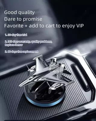 Ароматизатор для автомобиля самолет истребитель на солнечной батарее многоразового использования Silver.