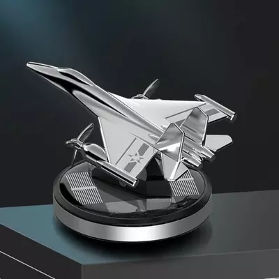 Ароматизатор для автомобиля самолет истребитель на солнечной батарее многоразового использования Silver. Chakana savdo