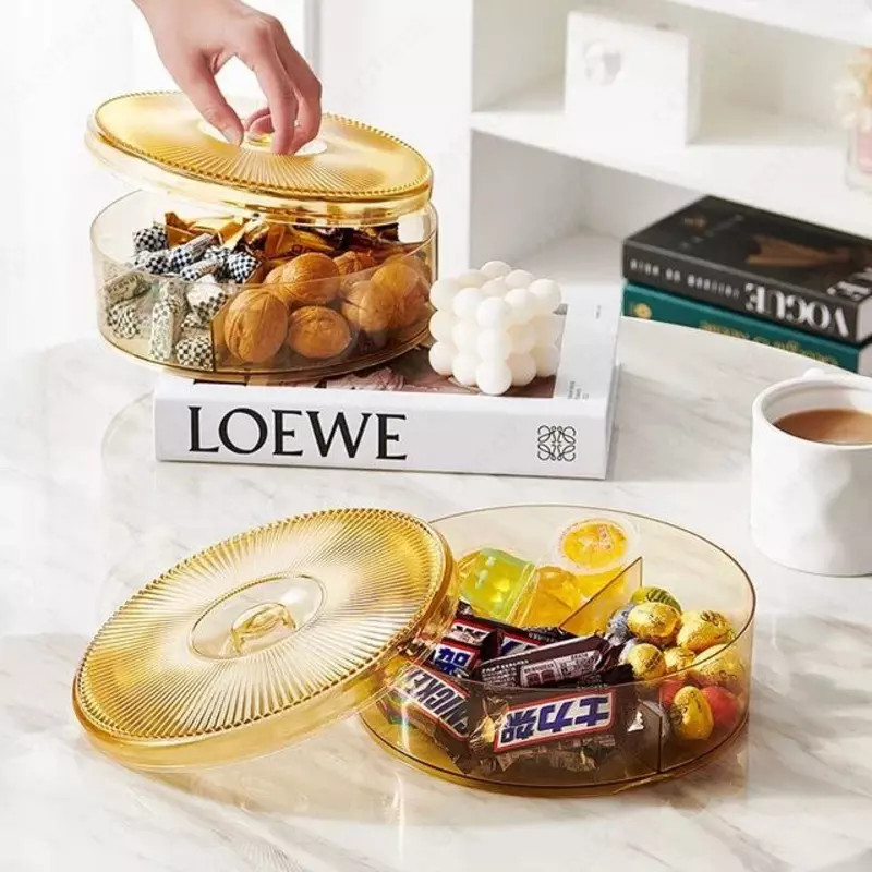   Пластиковая менажница с крышкой для сервировки