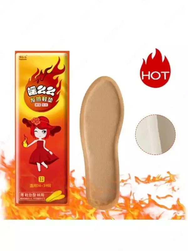 Стельки зимние с подогревом самонагревающиеся для обуви.