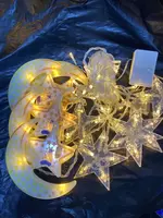 Светодиодная гирлянда-занавес в виде звезды и Луны - 150 000 сум