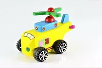 Деревянная машинка-вертолет с инерционным механизмом - 30 000 сум