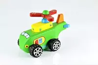 Деревянная машинка-вертолет с инерционным механизмом Только в розницу