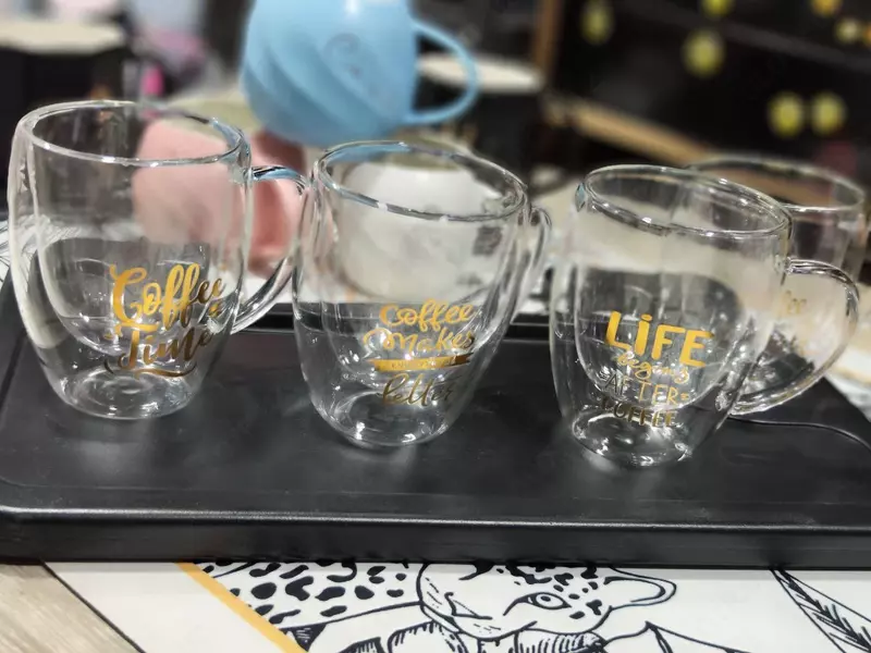 Винтажная оригинальная кофейная кружка из боросиликатного стекла