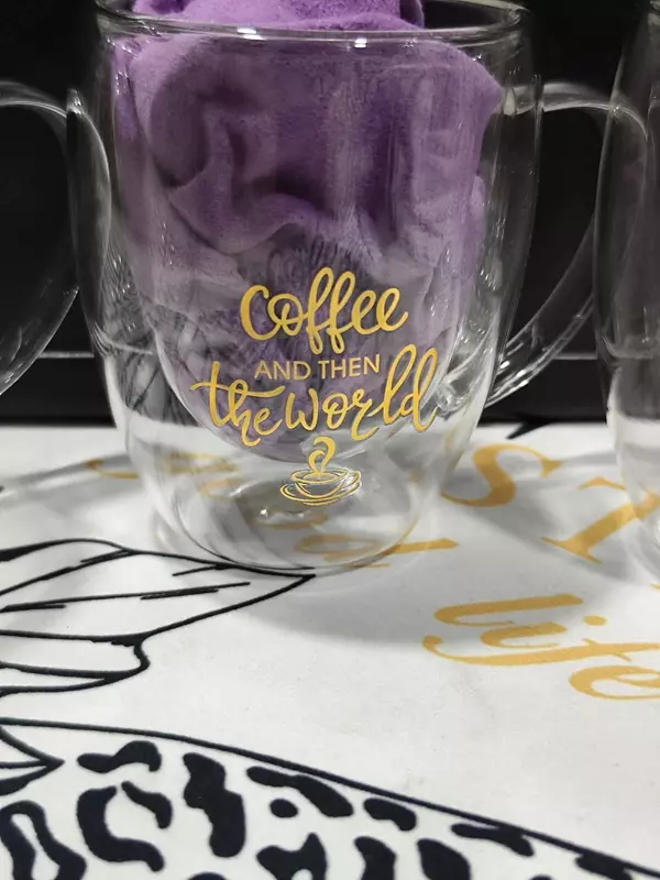   Винтажная оригинальная кофейная кружка из боросиликатного стекла