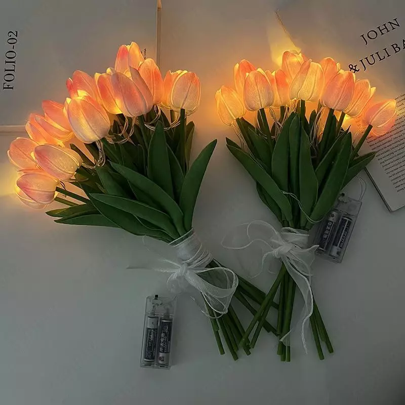  Искусственные тюльпаны с подсветкой Battery - 