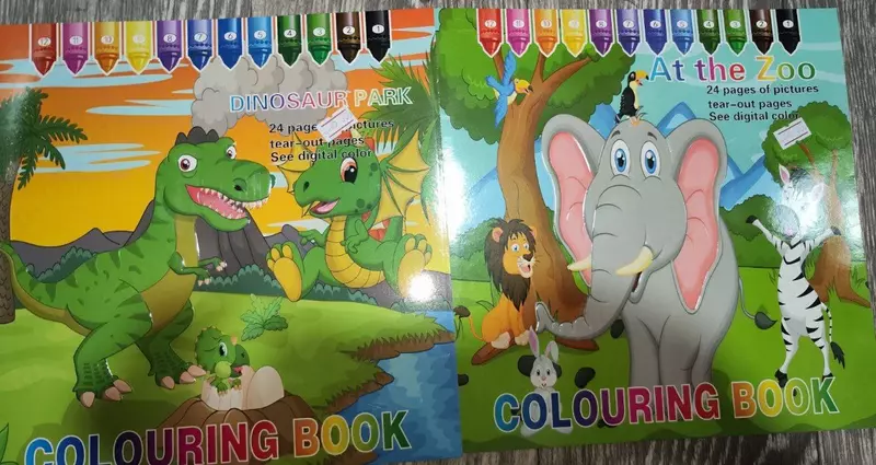 Книжка-раскраска по номерам Colouring book и Dot to dot