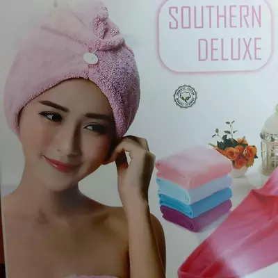 Шапка - полотенце для сушки волос после купания