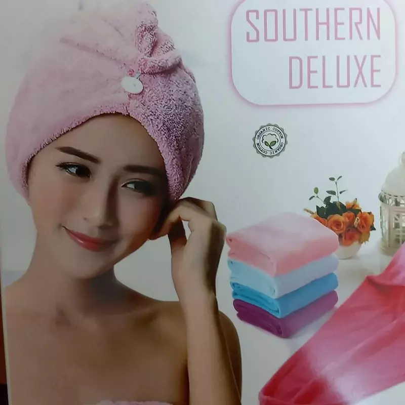 Шапка - полотенце для сушки волос после купания