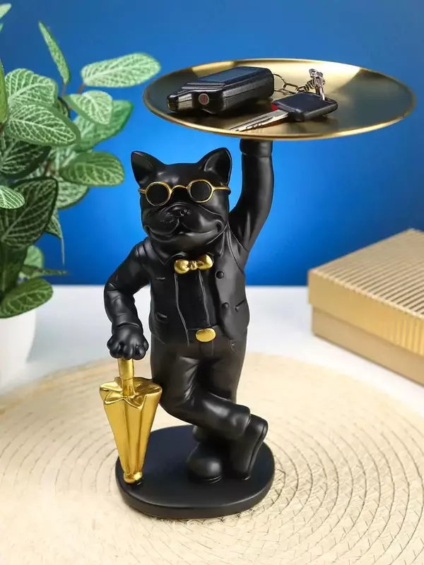 Декоративная фигурка с подносом "Месье бульдог"