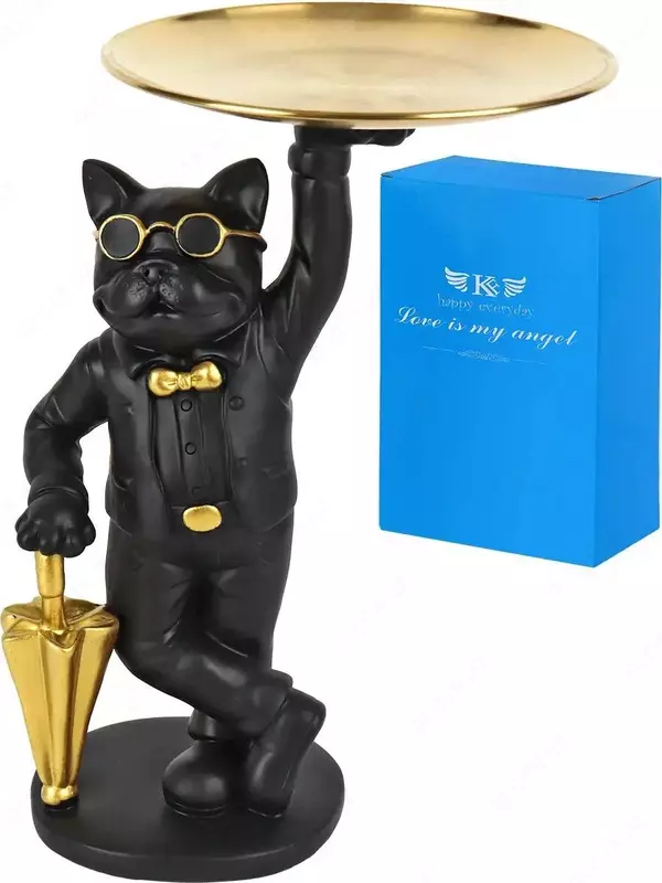 Декоративная фигурка с подносом "Месье бульдог"