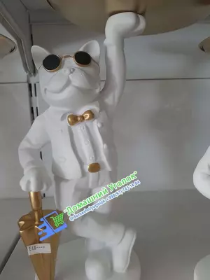 Декоративная фигурка с подносом "Месье бульдог"