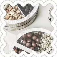   Менажница с крутящимся дном и делением внутри.