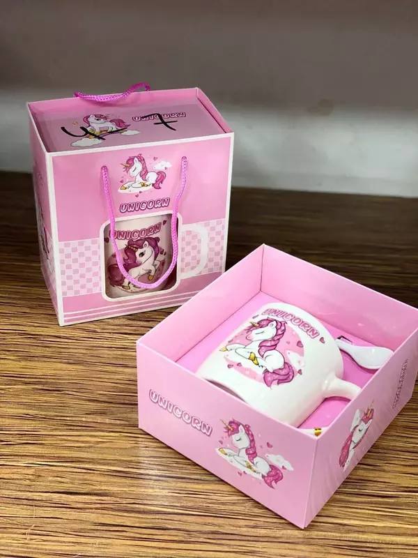  Керамическая кружка с ложкой. Только в розницу