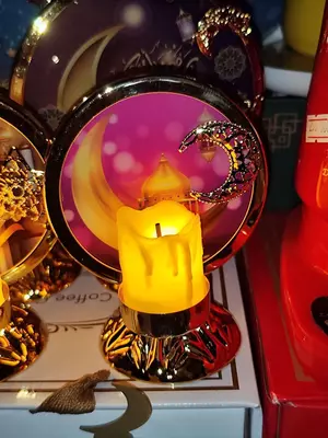 Подсвечник со светодиодными свечами в арабском стиле . Только в розницу