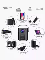 Мини-проектор Smart TV портативный c Wi Fi 4K HD Android Домашние кинотеатры