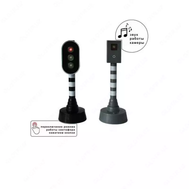 Игровой набор машинок, светофор со светом и звуком, Veld Co