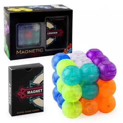 Строительные блоки с магнитными шариками