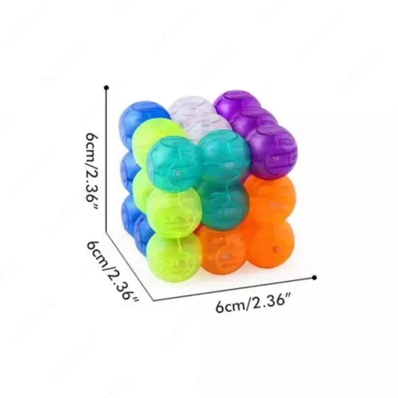 Строительные блоки с магнитными шариками