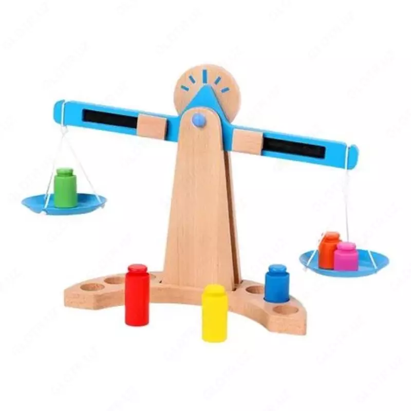 Детские деревянные игрушечные весы  "ВЗВЕСЬ-КА" - 180 000 сум