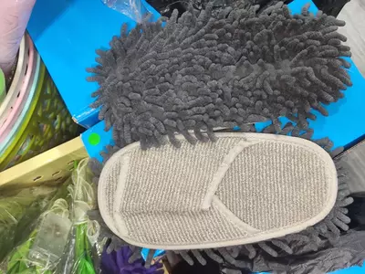 Швабра из микрофибры - многофункциональные тапки для мытья пола и обуви "Domashniy ugolok" XK