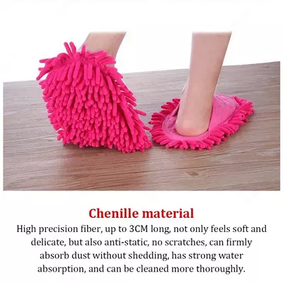 Швабра из микрофибры - многофункциональные тапки для мытья пола и обуви