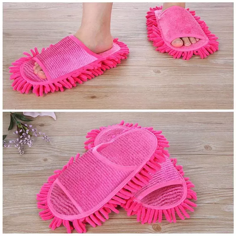 Швабра из микрофибры - многофункциональные тапки для мытья пола и обуви - Швабры