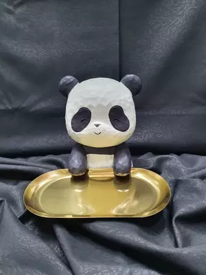 Статуя панды с подносом для декора Только в розницу
