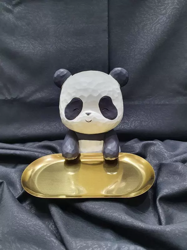 Статуя панды с подносом для декора Только в розницу