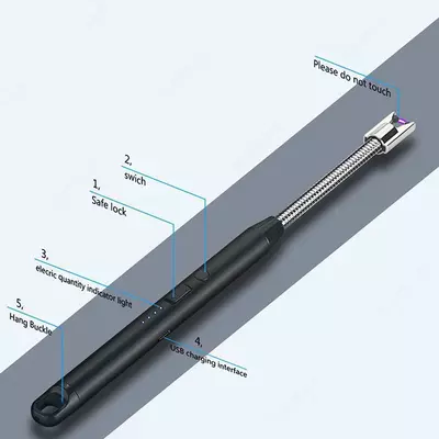 Электрическая аккумуляторная длинная кухонная зажигалка