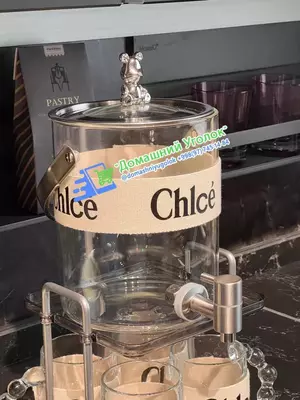 850 000 сум / шт. Стеклянный серебристый лимонадник– крышка с фигуркой медведя с полочкой