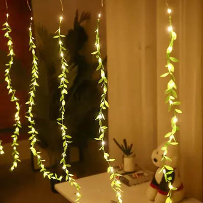 Подвесная светодиодная гирлянда из искусственных растений и цветов Только в розницу