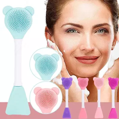 Мягкая силиконовая кисть для нанесения маски и массажа лица