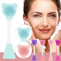 Мягкая силиконовая кисть для нанесения маски и массажа лица