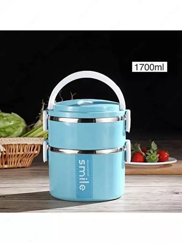 Двухсекционный ланч-бокс Smile LUNCH BOX MS-9609