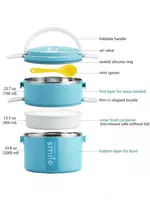  Двухсекционный ланч-бокс Smile LUNCH BOX MS-9609 Только в розницу