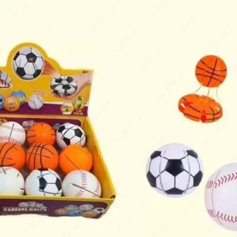  Игрушка антистресс Спортивные мячи светящаяся - 