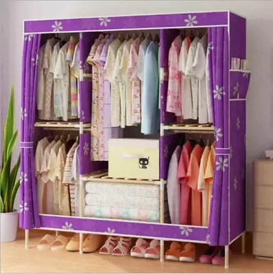 Тканевый шкаф на деревянном каркасе (150*45*170) Только в розницу