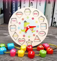  Деревянные игрушки Монтессори с бусинами Домашний Уголок