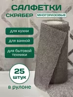 Универсальные многоразовые салфетки скраббер в рулоне
