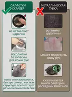 Универсальные многоразовые салфетки скраббер в рулоне ЯТТ "Домашний Уголок"