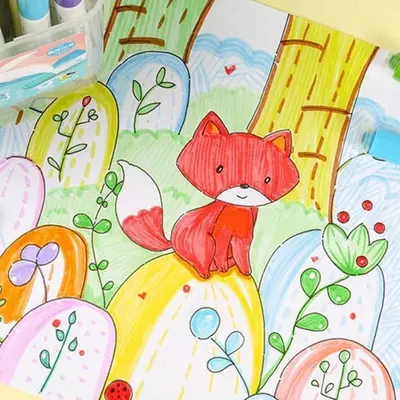 Фломастеры-штампы с печатями (12шт.)