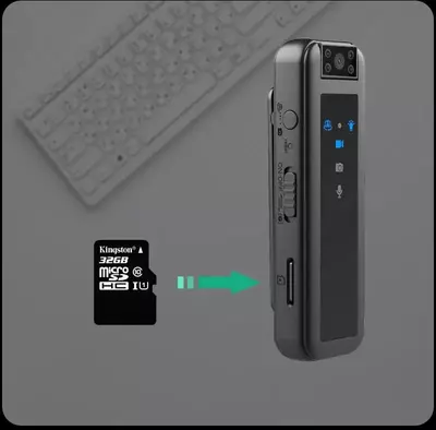 Мини видеокамера Body camera  CS07 с ночной подсветкой (HD 1080p)