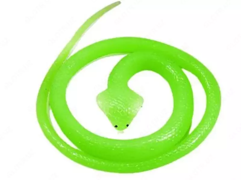 Игрушка-тянучка Змея резиновая  неоновая (60 см)
