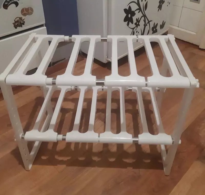 Раздвижной универсальный стеллаж - полка под раковину