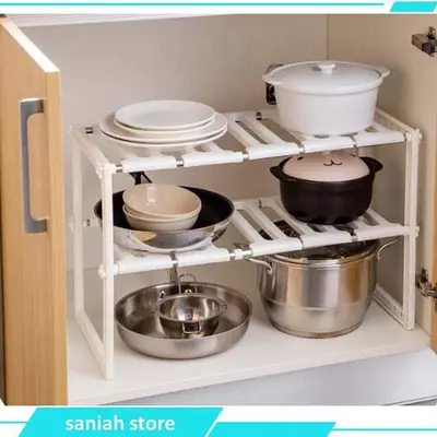 Раздвижной универсальный стеллаж - полка под раковину